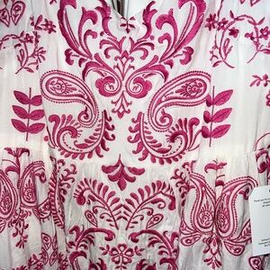 White Magenta Pink spaghetti strap sun dress for your tropcial vacation